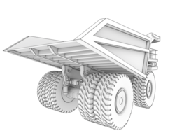 Bergbau LKW isoliert auf Hintergrund. 3d Rendern - - Illustration png