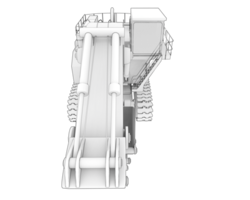 Excavator isolated on background. 3d rendering - illustration png