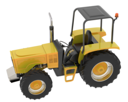 Tractor isolated on background. 3d rendering - illustration png