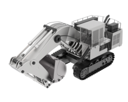 Excavator isolated on background. 3d rendering - illustration png