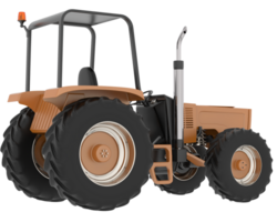 Tractor isolated on background. 3d rendering - illustration png