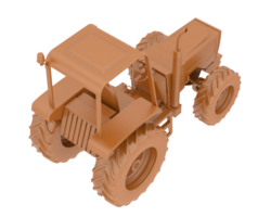 Traktor isoliert auf Hintergrund. 3d Rendern - - Illustration png