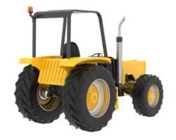 Tractor isolated on background. 3d rendering - illustration png