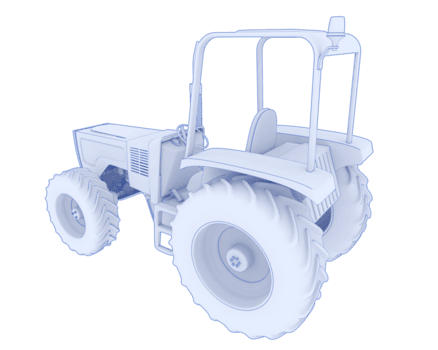 groß Landwirtschaft Fahrzeug isoliert auf Hintergrund. 3d Rendern - - Illustration png