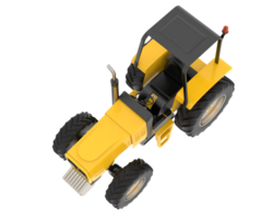 Tractor isolated on background. 3d rendering - illustration png