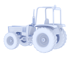 Big farming vehicle isolated on background. 3d rendering - illustration png