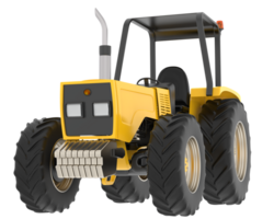 Tractor isolated on background. 3d rendering - illustration png