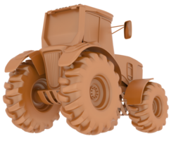 Big farming vehicle isolated on background. 3d rendering - illustration png