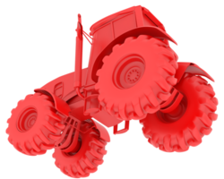 Big farming vehicle isolated on background. 3d rendering - illustration png