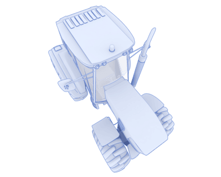 groß Landwirtschaft Fahrzeug isoliert auf Hintergrund. 3d Rendern - - Illustration png