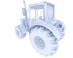 Big farming vehicle isolated on background. 3d rendering - illustration png