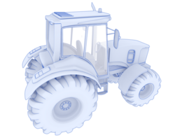 Big farming vehicle isolated on background. 3d rendering - illustration png