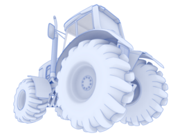 Big farming vehicle isolated on background. 3d rendering - illustration png