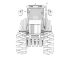 Mähdrescher isoliert auf Hintergrund. 3d Rendern - - Illustration png