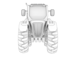 Big farming vehicle isolated on background. 3d rendering - illustration png