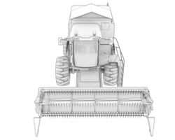 Harvester isolated on background. 3d rendering - illustration png