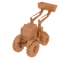 Excavator isolated on background. 3d rendering - illustration png
