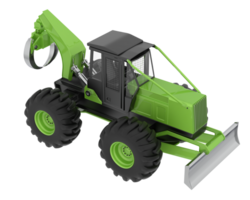 Skidder isolated on background. 3d rendering - illustration png