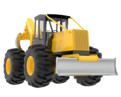 Skidder isolated on background. 3d rendering - illustration png