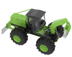 Skidder isolated on background. 3d rendering - illustration png