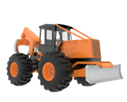 Skidder isolated on background. 3d rendering - illustration png