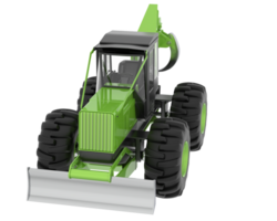 Skidder isolated on background. 3d rendering - illustration png