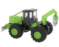 Skidder isolated on background. 3d rendering - illustration png