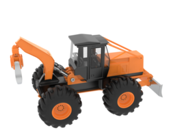 Skidder isolated on background. 3d rendering - illustration png