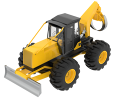 Skidder isolated on background. 3d rendering - illustration png