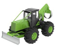 Skidder isolated on background. 3d rendering - illustration png