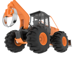 Skidder isolated on background. 3d rendering - illustration png