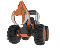 Skidder isolated on background. 3d rendering - illustration png