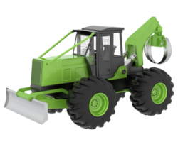 Skidder isolated on background. 3d rendering - illustration png