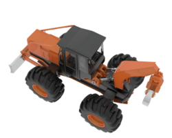 Skidder isolated on background. 3d rendering - illustration png