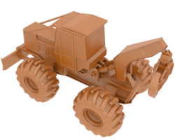 Skidder isolated on background. 3d rendering - illustration png