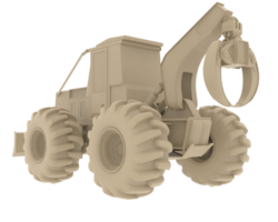 Skidder isolated on background. 3d rendering - illustration png