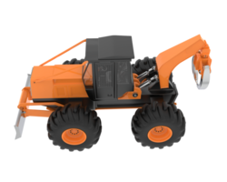 Skidder isolated on background. 3d rendering - illustration png