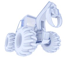 Skidder isolated on background. 3d rendering - illustration png