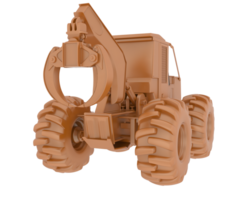 Skidder isolated on background. 3d rendering - illustration png