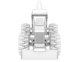 Skidder isolated on background. 3d rendering - illustration png