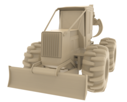 Skidder isolated on background. 3d rendering - illustration png