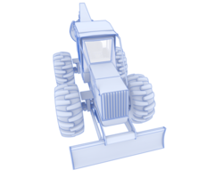 Skidder isolated on background. 3d rendering - illustration png