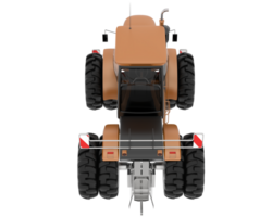 Large tractor isolated on background. 3d rendering - illustration png