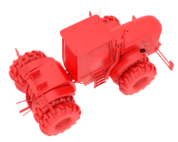 Large tractor isolated on background. 3d rendering - illustration png