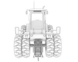 Large tractor isolated on background. 3d rendering - illustration png