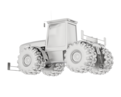 Large tractor isolated on background. 3d rendering - illustration png