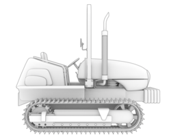 mini tractor aislado en antecedentes. 3d representación - ilustración png