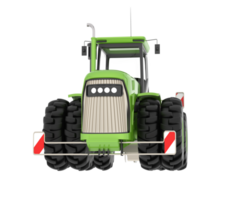 Large tractor isolated on background. 3d rendering - illustration png