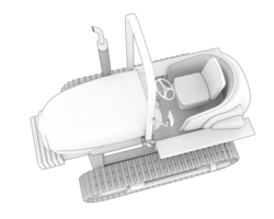 Mini crawler isolated on background. 3d rendering - illustration png
