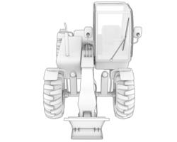 bois Coupe machine isolé sur Contexte. 3d le rendu - illustration png